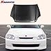 Kazento Front Vented Cooling Hood For Honda Civic 6th EK 1996-00 Hatchback Carbon Fiber OE Style Bonnet