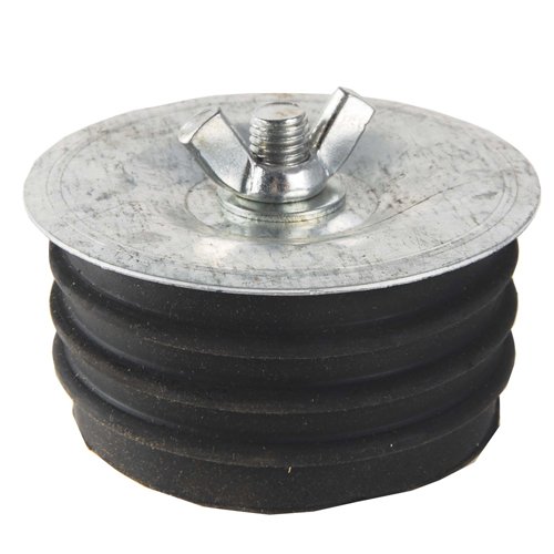 Rubber Test Plug With Metal Plate and Wing Nut 1-1/2"