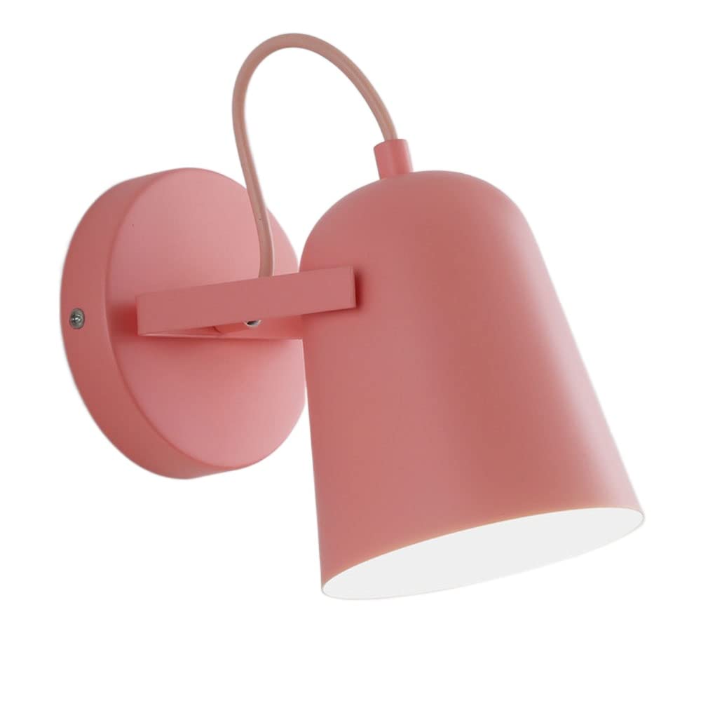 KBUUKYYXouy Creative Living Room Background Wall Decorative Lighting Wall Lantern, E27 Modern Simplicity Wall Lamps, Aisle Nordic Macaron Colorful Landscape Wall Sconce Fixture(Pink)