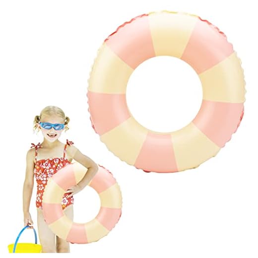 Anillo De Natación Inflable Flotadores De Piscina Flotante Anillo De Goma Flotante Tubo De Natación Juguetes De Piscina De Agua Playa De Verano Flotador De Natación Para Niños Adultos (Pink S)