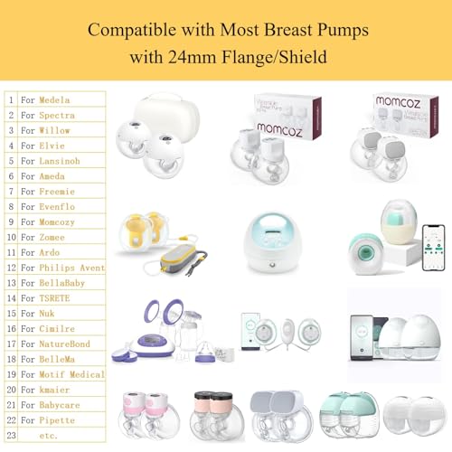 image for JIMOWANG 6pc Flange Inserts 13/15/17mm for Momcozy S9 Pro Hands Free B