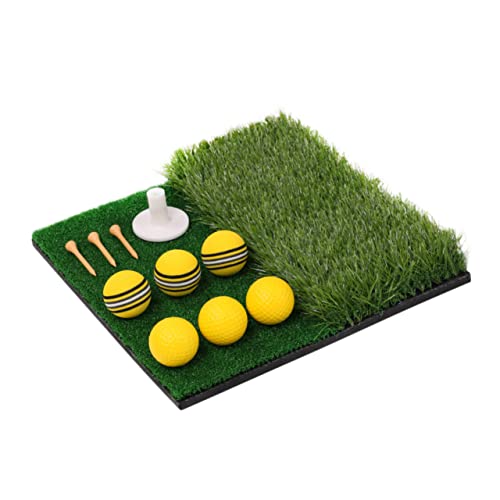 ibasenice Indoor Golf Swing Practice Mat 1 Set Portable Hitting Pad for Golf Training