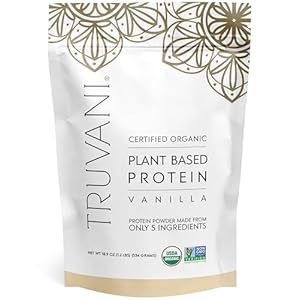Truvani Vegan Pea Protein Powder | Vanilla | 20g Organic Plant Based Protein | 18 Servings | Keto | Gluten & Dairy Free | Low Carb | No Added Sugar