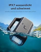 soundcore by Anker, Boom 2 Outdoor-Lautsprecher, 80W, Subwoofer, BassUp 2.0, 24h Akku, IPX7 Wasserdicht & Schwimmt, LED-Licht, USB-C, EQ, BT 5.3, Mobiler Bluetooth-Speaker, Camping, Strand, Garten – Ansicht 5
