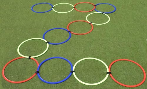 Image of M G T R Agility Ring Training Ladder | Sports Soccer Football Speed 18 inches for Speed Training, Fitness Equipment for Speed Agility Training (Pack of 6)