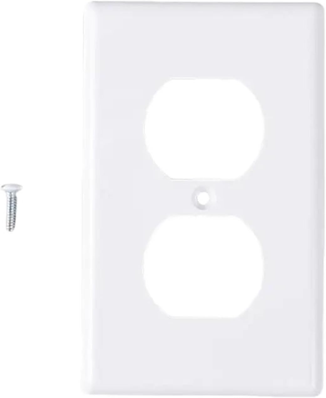 Plug Covers 2pcs Electrical Outlet Cover Plates Switches Plates Outlet Covers Socket Plug Covers For Home(White for Style 2)