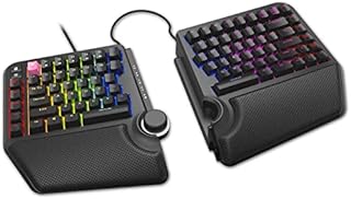 Cloud Nine ErgoTKL Ergonomic Tenkeyless Mechanical Keyboard for PC – Cherry MX Brown – TKL RGB Backlit Ergo Split Key Board
