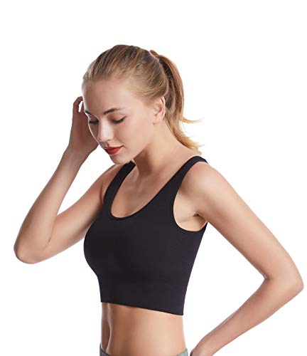 FITATH Women's Lightly Compressive Seamless Sport Bra for Comfort and Support