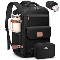 MATEIN Handgepäck Rucksack 40x30x20 mit Elektronik Tasche, Reiserucksack Damen mit Schuhfach, Laptop Rucksack 15,6 Zoll Kompatibel mit Ryanair Handgepäck 40x30x20 USB Ladeanschluss für Reise, Schwarz