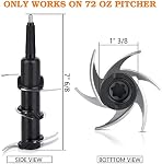 Blender Blade Replacement, 6 Blade Replacement Compatible with Ninja 72 oz Pitcher BL660C BL740 BL642 BL500C