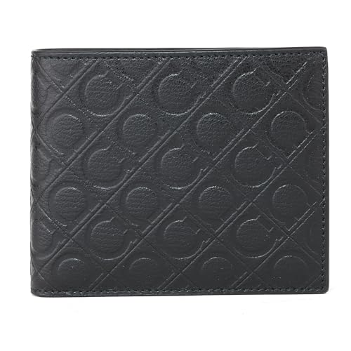FERRAGAMO フェラガモ 2つ折り財布 661659 783766 EMBOSSED BIFOLD WALLET ブラック 黒 [並行輸入品]
