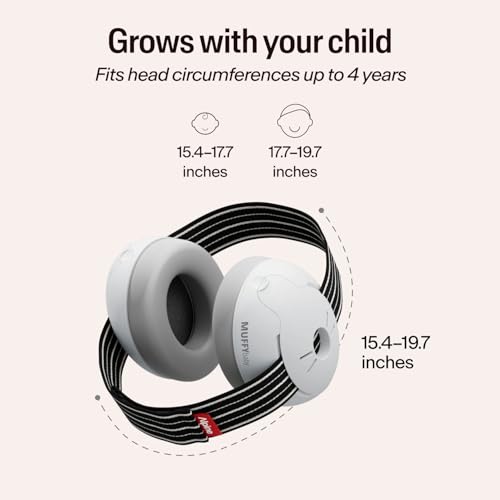 Image of Alpine Muffy Baby Ear Protection - Noise Reduction Ear Muffs for Babies and Toddlers up to 36 Months - Comfortable Infant Hearing Protection - Prevent Damage & Improve Sleep, Black