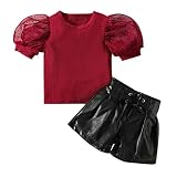 KCDING Long Short Dresser Filles Robe Soiree Princesse Bebe,Ensemble Garçons 7ans Jupe Manga Fille Tutu Bebe Vert Lot Body Bebe Fille Manche Courte Tenue Ceremonie Garcon Pyjama Enfant Vêtements