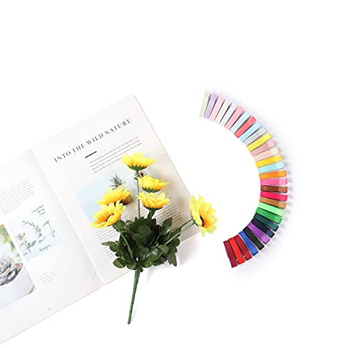 Cinaci 60 Pack/30 Pairs Solid 2 Inch Grosgrain Ribbon Fabric Covered Fully Lined Alligator Hair Clips Duckbill Small Cloth Wrapped Barrette Diy Craft Hair Bows Accessories For Baby Girls Toddlers Kids #TOP4