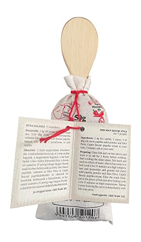 Hungarian Sweet Paprika W/Hand Painted Wooden Spoon 50G/1.76Oz #TOP1