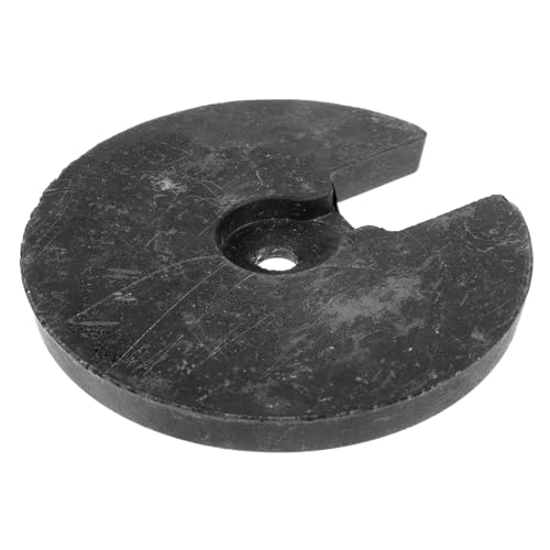 Socle rond lesté plastique avec passage de câble pour fond plat de lampe
