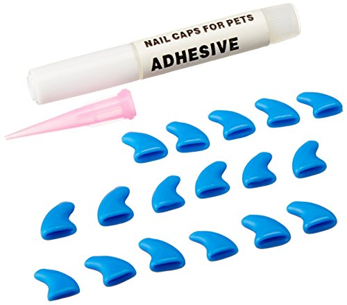 Purrdy Paws Soft Nail Caps for Cat Claws Blue Medium