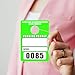 Parking Permit Hang Tags Blank Temporary Pass (Pack of 100) Car Vehicle Parking Management Green 3.30 x 4.75 inches (0001 to 0100) Numbered