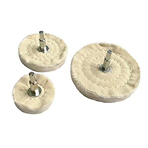 Carving Expert 100% Cotton Polishing Mop Buffing Wheel Polish Pad Polishers Drills (3 sizes)