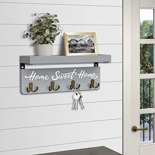buways-Wall-Mounted-Key-and-Mail-Holder-Wooden-Key-Rack-with-4-Double-Key-Hooks-Rustic-Home-Decor-for-EntrywayGray