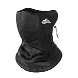 [ZVCXOE] ネックウォーマー バラクラバ 防寒 冬 多機能目出し帽 加厚裏起毛・息苦しくない ネックガード 防風 防塵 登山 バイク サイクリング アウトドア スキー スノボ 男女兼用 ブラック