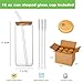 Phunihel 6 Pcs Drinking Glasses with Bamboo Lids and Glass Straw - 16 Oz Can Shaped Glass Cups for Beer, Ice Coffee, Cute Tumbler Cup Great for Soda Boba Tea Cocktail Include 3 Cleaning Brushes
