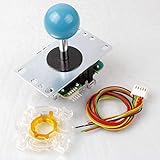 Sanwa GT-Y Octagonal Gate + SANWA JLF-TP-8YT Original Joystick Blue - for Arcade Jamma Game 4 & 8 Way Adjustable, Compatible with Catz Mad SF4 Tournament Joystick (Blue Ball Top) S@NWA