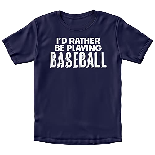 Id Rather Be Playing Baseball T Shirt for Boys Girls, Funny Shirts Kids Childrens Gifts School Game Day