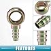 A ABSOPRO Universal Banjo Bolt 18mm ID 12mm OD Banjo Bolt Hose Barb Fitting Adapter Replacement for Motorcycle Car Metal Bronze Tone (Set of 2)