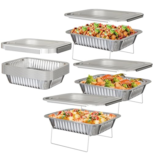THWRAI 27 Pcs Disposable Chaffing Buffet with Covers, 9