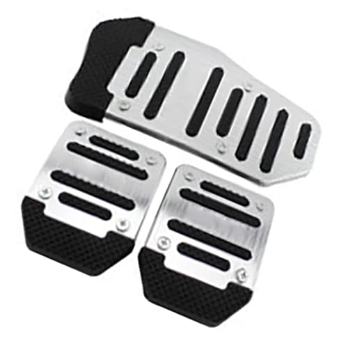 ZDETGU 3 PCS Pedales DE Pedal DE Freno para Mejora del ARRESTES Y COMOLLA EN VEHÍCULOS MANUALES (Plateado)