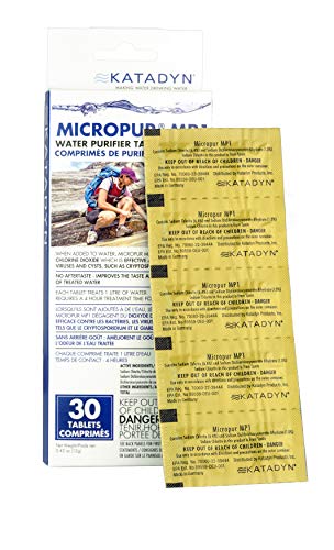 Katadyn Micropur MP1 Water Purification Tablets (30 Count)