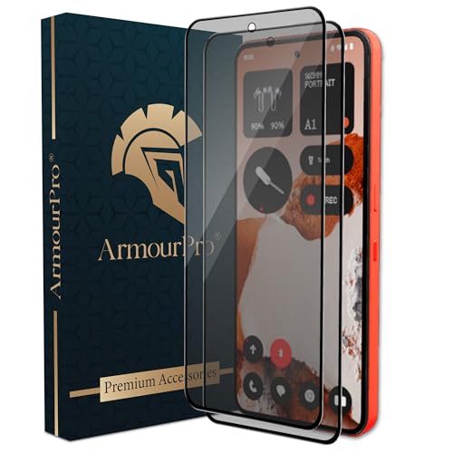 Image of ArmourPro Anti-Glare Matte Tempered Glass for CMF Phone (2) Pro, Pack of 2, Anti Fingerprint Screen Protector, 9H Scratch Resistant, Smooth Touch, Full Edge to Edge Coverage