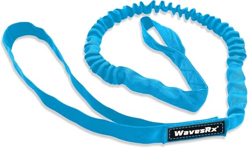 WAVESRX BowTether PWC Anchor and Dock Line - Shock Absorbing Elastic Bungee Rope Stretches 4 to 6 FT - Mooring Tether Pre Attached to Jet Ski Bow Eye for Quick Anchoring and Easy Docking
