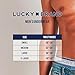 Lucky Brand Mens Underwear Boxer Shorts - 4 Pack Super Soft Knit 4'' Inseam Relaxed Fit Cotton Boxers for Men with Button Fly, Size Medium, Vintage Indigo/Stripe/Heather Grey/Indigo Print