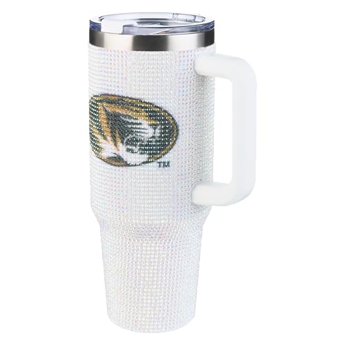 Image of The Memory Company Officially Licensed 40oz White Bling Game Day Tumbler, University of Missouri