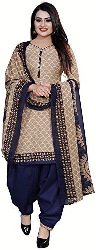 Rajnandini Women's Cotton Unstitched Salwar Suit (JOPLPDP1006_Beige_Free Size)
