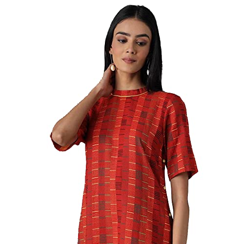 Image of Aurelia Women's Cotton Regular Fit Casual Kurta