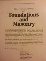 Fine Homebuilding on Foundations and Masonry