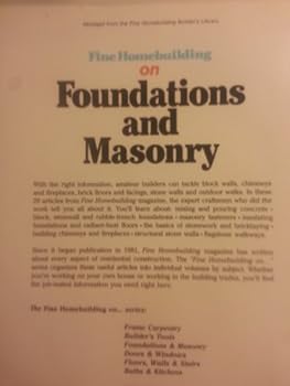 Paperback Fine Homebuilding on Foundations and Masonry Book