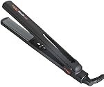 MHU Professional 1 Inch Keratin Ion Flat Iron Tourmaline Ceramic Hair Straightener Instant Heat Up Auto Shut-Off Adjustable Temperature with LED Display Black (285°F-450°F)