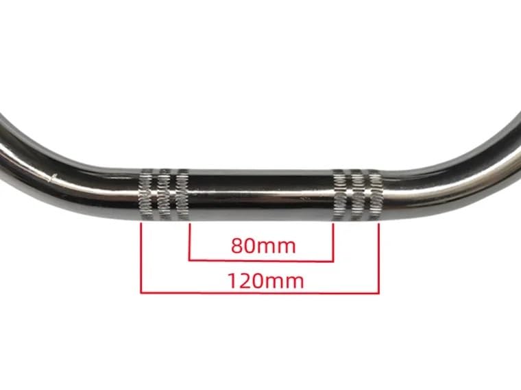 Guidon moto rétro 22mm noir : corrigez la position de direction GN125