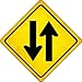 Traffic Both Ways Novelty Metal Crossing Sign CX-590