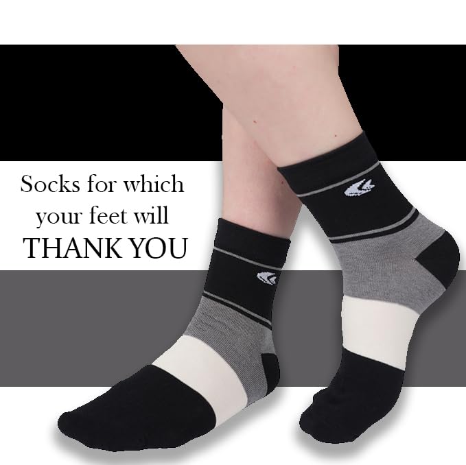Image of Allen Cooper Pure Cotton Socks Pack of 3 /5 Ankle /full Length Free Size Mens and Womens