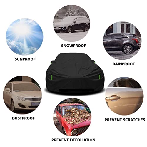 Image of Compatible with Tesla Model 3 Car Cover, All Weather UV Protection Full Exterior Accessories Waterproof with Zipper Charging Port for Tesla Model 3 Cover Outdoor 2017-2023