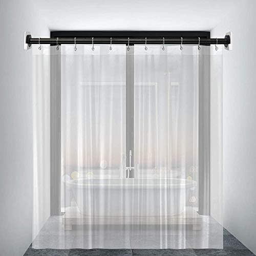 HANCHU Shower Curtain Rod Holder,Adhesive Bathroom Rod Mount Holders Stick on Curtain Rod bracket no drilling (Shower Curtain Rod Not Included) 2 Pack(White)