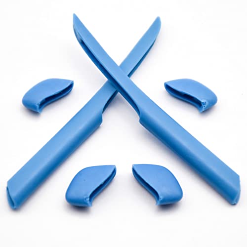 Kit de jambes en silicone bleu pour Oakleys Fast Jacket XL