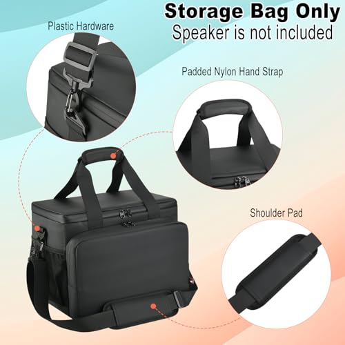 TXEsign Speaker Carrying Bag Compatible with Turtlebox Original Gen 3, All-Round Protection Portable Tote Bag Water-Resistant Storage Case with Shoulder Strap and Handle