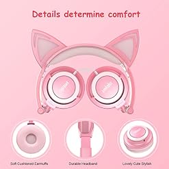 Isightguard Casque filaire pour enfant avec LED pour fille, prise audio 3,5 mm pour téléphone portable, rose - Les Beatles, Paul McCartney, John Lennon, RIngo Starr, George Harrison Isightguard Casque filaire pour enfant avec LED pour fille, prise audio 3,5 mm pour téléphone portable, rose – Image 3