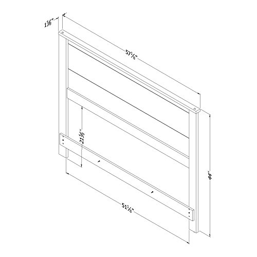 South Shore Fynn Headboard, Winter Oak #TOP2